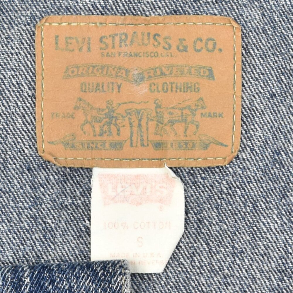 Youth Kids Vintage Levi's Denim Trucker Jacket - S - Picture 8 of 8